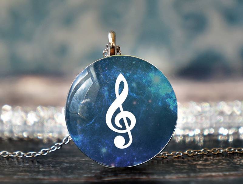 Musikschmuck , Musiknotenkette Musiklehrer Geschenk Notenschlüssel Halskette Schmuck Für Musiker Musik Liebhaber von PeaceOfCat