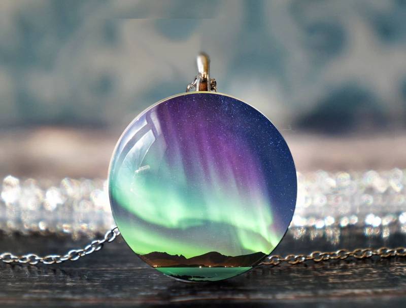 Nordlichter , Aurora Borealis Schmuck Halskette Anhänger Nordlicht von PeaceOfCat