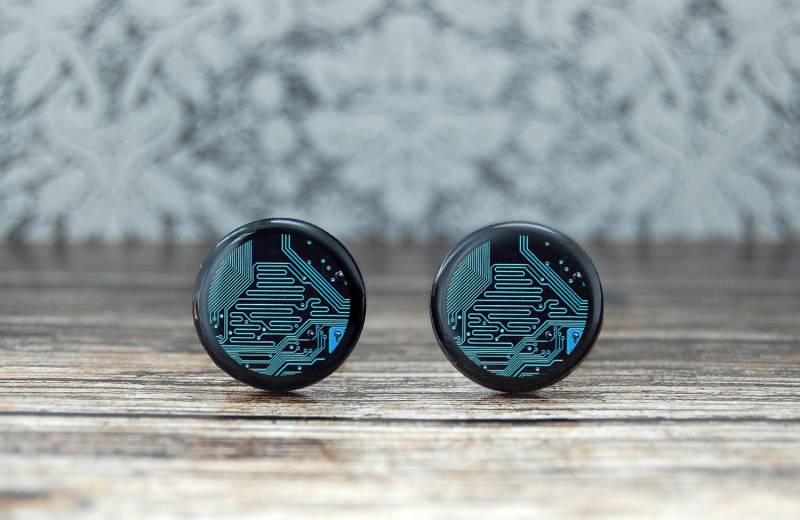 Platine Manschettenknöpfe, Computer-Manschettenknöpfe, Geek Geekery Computer-Schaltung, Ingenieur Geschenk, Computer-Chip von PeaceOfCat