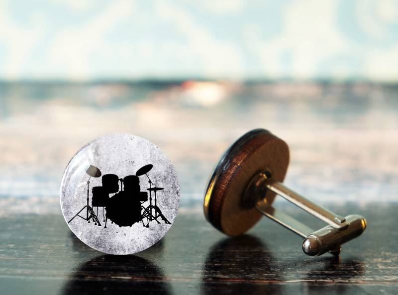 Schlagzeuger Geschenke , Musik Manschettenknöpfe Geschenk Für Schlagzeug Trommel Set Musiklehrer von PeaceOfCat