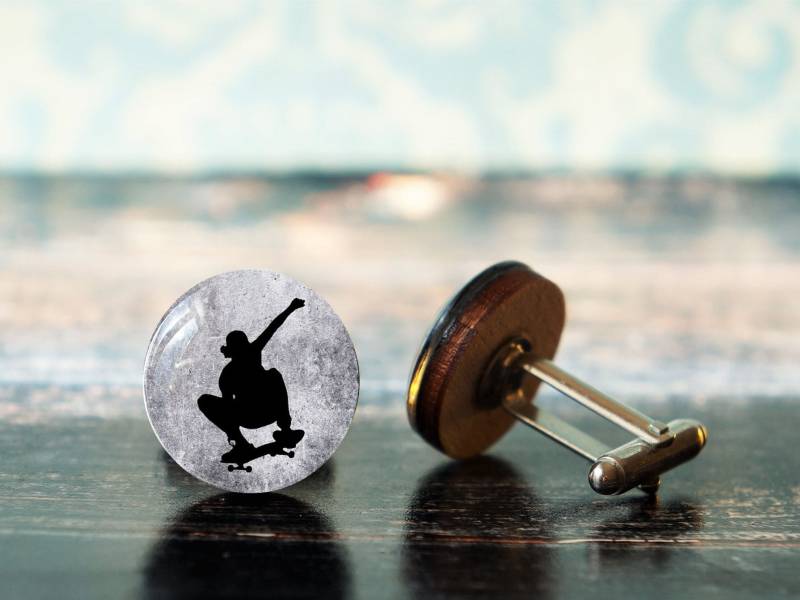 Skateboarding , Skateboarder Skater Geschenk Sport Manschettenknöpfe Freund von PeaceOfCat