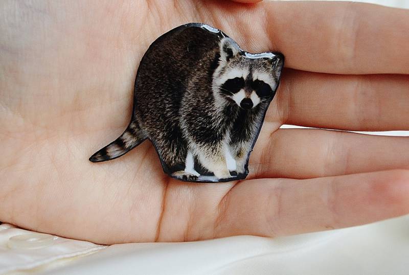 Süße Tier Brosche , Waschbär Geschenk Sie Frauen von PeaceOfCat
