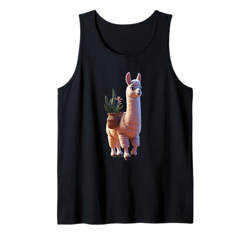 EIN friedliches Cartoon-Lama, lustiges Unisex-Design, für Herren und Damen Tank Top von Peaceful Cartoon llama Funny Design Men Women Tee