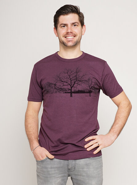 Peaces.bio - handbedruckte Biomode Bambusshirt Herren Landscape von Peaces.bio - handbedruckte Biomode