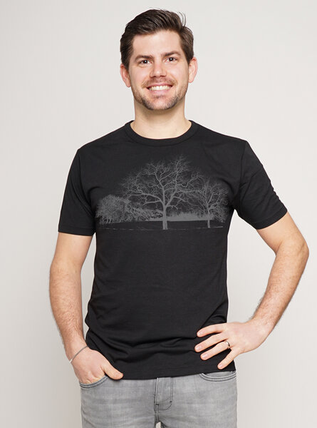 Peaces.bio - handbedruckte Biomode Bambusshirt Herren Landscape von Peaces.bio - handbedruckte Biomode