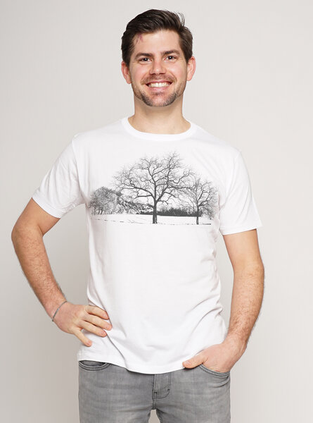 Peaces.bio - handbedruckte Biomode Bambusshirt Herren Landscape von Peaces.bio - handbedruckte Biomode