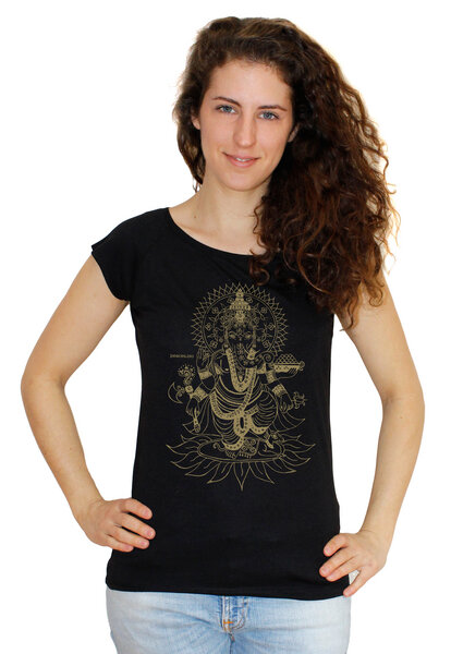 Peaces.bio - handbedruckte Biomode Bio-Bambus-Viskose Shirt "Ganesha" von Peaces.bio - handbedruckte Biomode