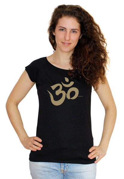 Peaces.bio - handbedruckte Biomode Bio-Bambus-Viskose Shirt "Om" von Peaces.bio - handbedruckte Biomode