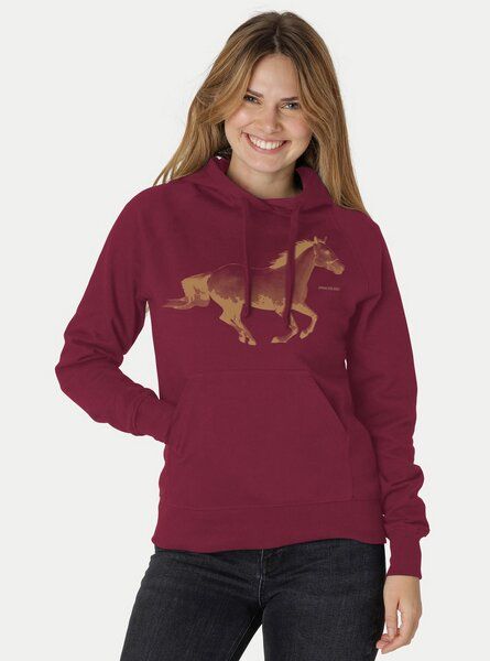 Peaces.bio - handbedruckte Biomode Bio-Damen-Kapuzensweater Horsepower Peaces.bio - handbedruckte Biomode Bio-Damen-Kapuzensweater Horsepower von Peaces.bio - handbedruckte Biomode