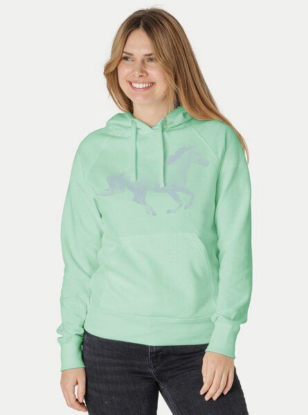 Peaces.bio - handbedruckte Biomode Bio-Damen-Kapuzensweater Horsepower Peaces.bio - handbedruckte Biomode Bio-Damen-Kapuzensweater Horsepower von Peaces.bio - handbedruckte Biomode