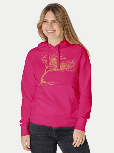 Peaces.bio - handbedruckte Biomode Bio-Damen-Kapuzensweater "Windytree" von Peaces.bio - handbedruckte Biomode