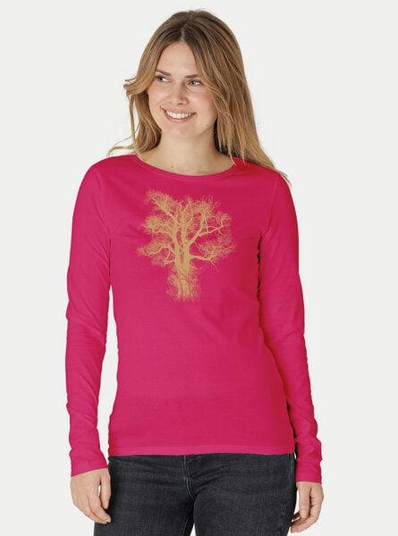 Peaces.bio - handbedruckte Biomode Bio-Damen-Langarmshirt Chestnut von Peaces.bio - handbedruckte Biomode