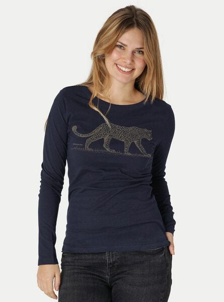 Peaces.bio - handbedruckte Biomode Bio-Damen-Langarmshirt Leopard von Peaces.bio - handbedruckte Biomode
