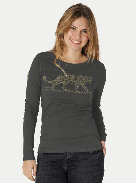 Peaces.bio - handbedruckte Biomode Bio-Damen-Langarmshirt Leopard von Peaces.bio - handbedruckte Biomode