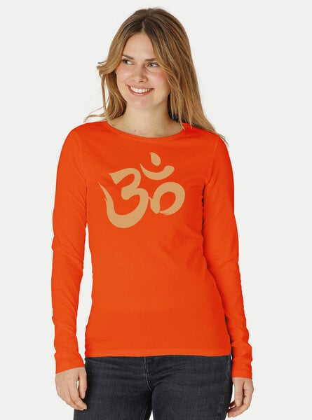 Peaces.bio - handbedruckte Biomode Bio-Damen-Langarmshirt "OM" von Peaces.bio - handbedruckte Biomode