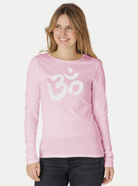 Peaces.bio - handbedruckte Biomode Bio-Damen-Langarmshirt "OM" von Peaces.bio - handbedruckte Biomode