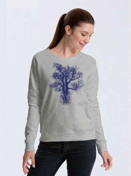 Peaces.bio - handbedruckte Biomode Bio Damen-Sweatshirt Chestnut von Peaces.bio - handbedruckte Biomode