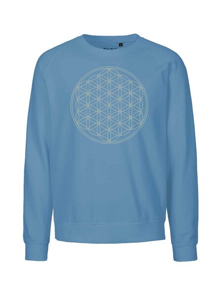 Peaces.bio - handbedruckte Biomode Bio Damen Sweatshirt Loose Fit Die Blume des Lebens von Peaces.bio - handbedruckte Biomode