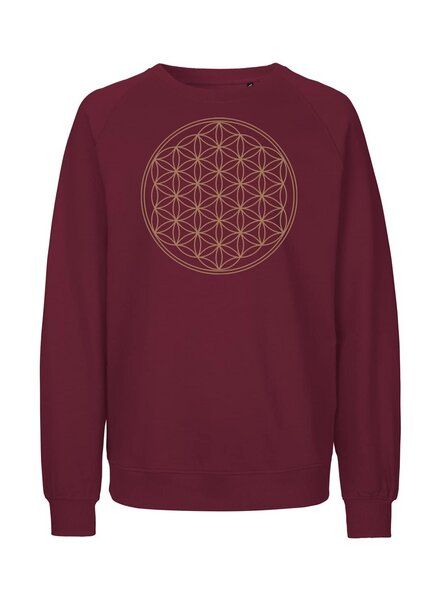 Peaces.bio - handbedruckte Biomode Bio Damen Sweatshirt Loose Fit Die Blume des Lebens Peaces.bio - handbedruckte Biomode Bio Damen Sweatshirt Loose Fit Die Blume des Lebens von Peaces.bio - handbedruckte Biomode