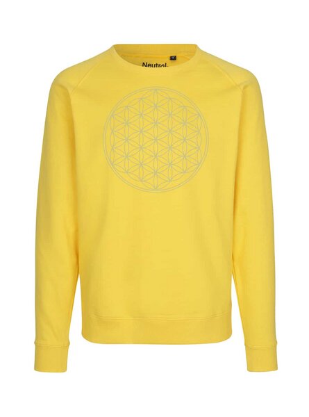 Peaces.bio - handbedruckte Biomode Bio Damen Sweatshirt Loose Fit Die Blume des Lebens von Peaces.bio - handbedruckte Biomode