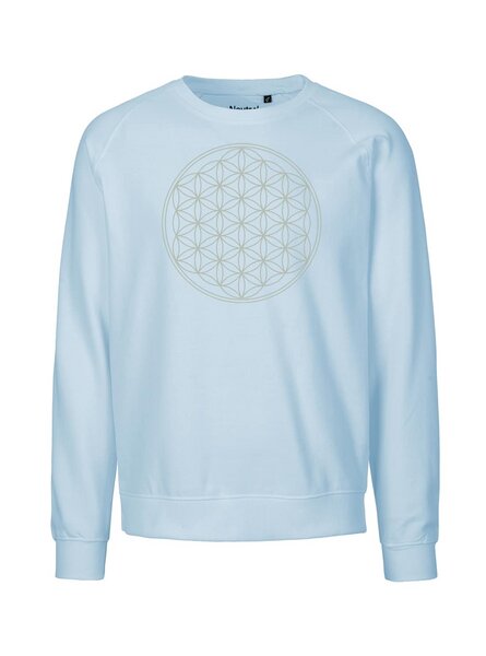 Peaces.bio - handbedruckte Biomode Bio Damen Sweatshirt Loose Fit Die Blume des Lebens von Peaces.bio - handbedruckte Biomode