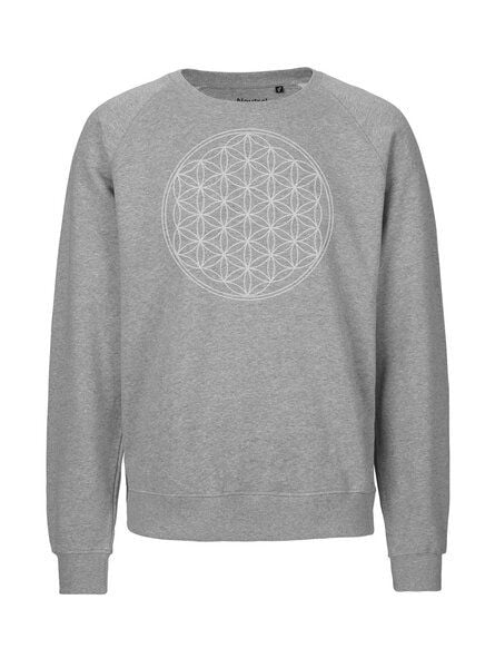 Peaces.bio - handbedruckte Biomode Bio Damen Sweatshirt Loose Fit Die Blume des Lebens von Peaces.bio - handbedruckte Biomode