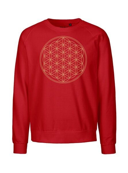 Peaces.bio - handbedruckte Biomode Bio Damen Sweatshirt Loose Fit Die Blume des Lebens von Peaces.bio - handbedruckte Biomode