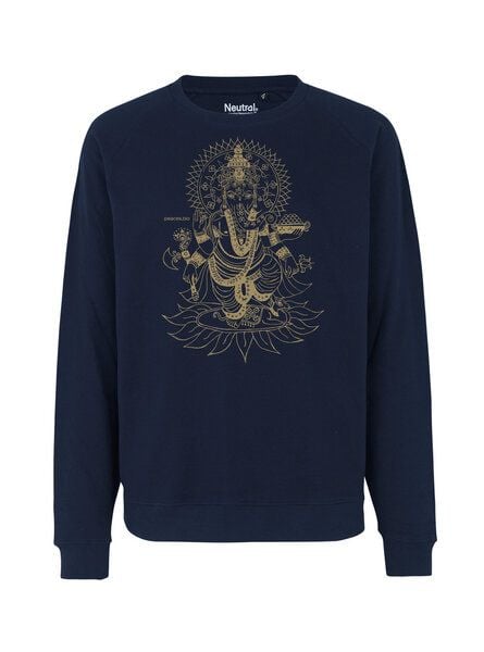 Peaces.bio - handbedruckte Biomode Bio Damen-Sweatshirt Loose Fit Ganesha von Peaces.bio - handbedruckte Biomode