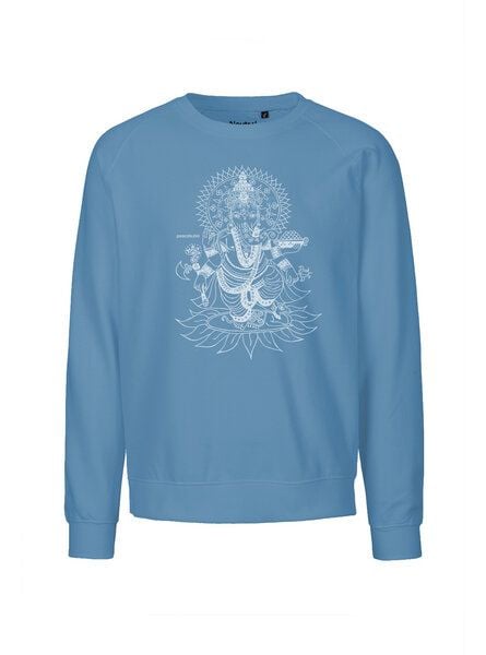 Peaces.bio - handbedruckte Biomode Bio Damen-Sweatshirt Loose Fit Ganesha von Peaces.bio - handbedruckte Biomode