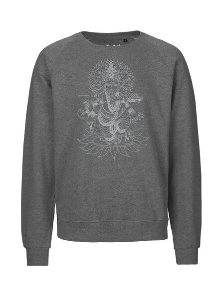 Peaces.bio - handbedruckte Biomode Bio Damen-Sweatshirt Loose Fit Ganesha von Peaces.bio - handbedruckte Biomode
