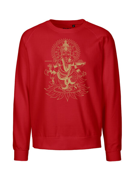 Peaces.bio - handbedruckte Biomode Bio Damen-Sweatshirt Loose Fit Ganesha von Peaces.bio - handbedruckte Biomode