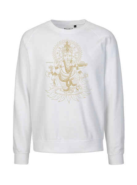 Peaces.bio - handbedruckte Biomode Bio Damen-Sweatshirt Loose Fit Ganesha von Peaces.bio - handbedruckte Biomode