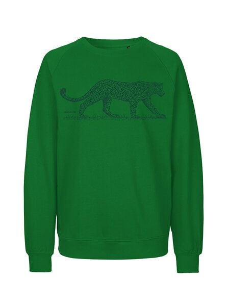Peaces.bio - handbedruckte Biomode Bio Damen Sweatshirt Loose Fit Leopard von Peaces.bio - handbedruckte Biomode