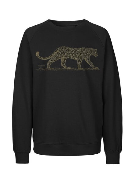 Peaces.bio - handbedruckte Biomode Bio Damen Sweatshirt Loose Fit Leopard von Peaces.bio - handbedruckte Biomode