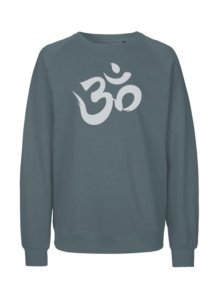 Peaces.bio - handbedruckte Biomode Bio Damen Sweatshirt Loose Fit Om von Peaces.bio - handbedruckte Biomode