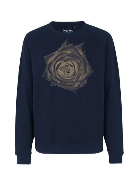 Peaces.bio - handbedruckte Biomode Bio Damen Sweatshirt Loose Fit Rose von Peaces.bio - handbedruckte Biomode