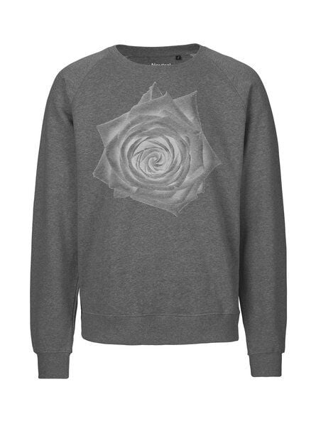 Peaces.bio - handbedruckte Biomode Bio Damen Sweatshirt Loose Fit Rose von Peaces.bio - handbedruckte Biomode