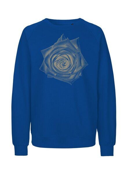 Peaces.bio - handbedruckte Biomode Bio Damen Sweatshirt Loose Fit Rose von Peaces.bio - handbedruckte Biomode