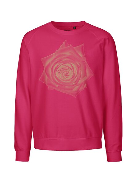 Peaces.bio - handbedruckte Biomode Bio Damen Sweatshirt Loose Fit Rose von Peaces.bio - handbedruckte Biomode