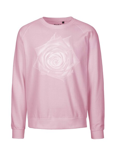 Peaces.bio - handbedruckte Biomode Bio Damen Sweatshirt Loose Fit Rose von Peaces.bio - handbedruckte Biomode