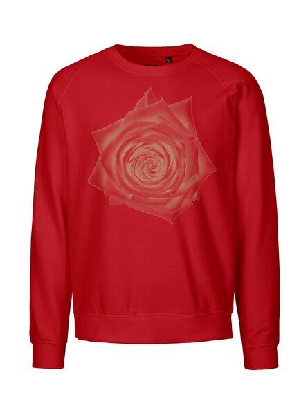 Peaces.bio - handbedruckte Biomode Bio Damen Sweatshirt Loose Fit Rose von Peaces.bio - handbedruckte Biomode