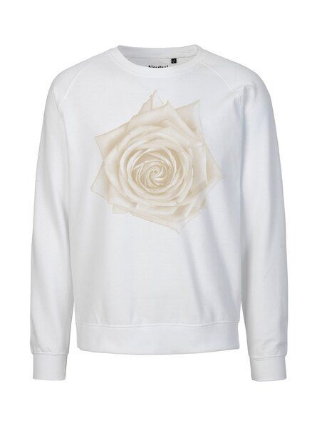 Peaces.bio - handbedruckte Biomode Bio Damen Sweatshirt Loose Fit Rose von Peaces.bio - handbedruckte Biomode