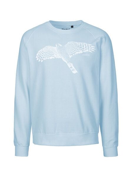 Peaces.bio - handbedruckte Biomode Bio Damen-Sweatshirt Loose Fit Sperber von Peaces.bio - handbedruckte Biomode