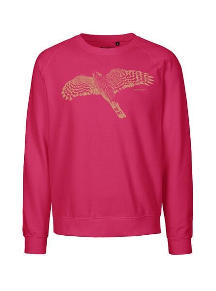 Peaces.bio - handbedruckte Biomode Bio Damen-Sweatshirt Loose Fit Sperber von Peaces.bio - handbedruckte Biomode