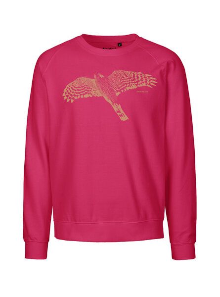 Peaces.bio - handbedruckte Biomode Bio Damen-Sweatshirt Loose Fit Sperber von Peaces.bio - handbedruckte Biomode