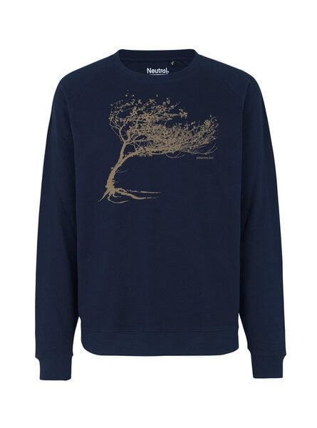 Peaces.bio - handbedruckte Biomode Bio Damen-Sweatshirt Loose Fit Windy Tree von Peaces.bio - handbedruckte Biomode
