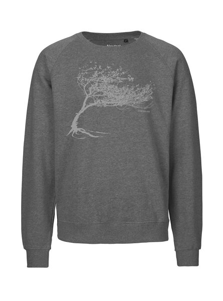 Peaces.bio - handbedruckte Biomode Bio Damen-Sweatshirt Loose Fit Windy Tree von Peaces.bio - handbedruckte Biomode