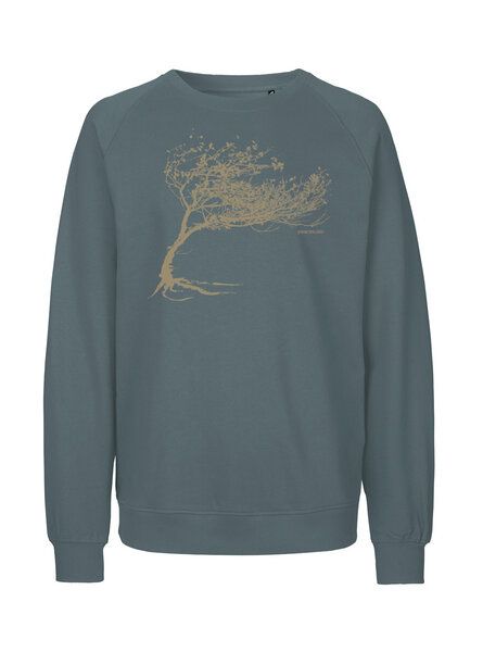 Peaces.bio - handbedruckte Biomode Bio Damen-Sweatshirt Loose Fit Windy Tree Peaces.bio - handbedruckte Biomode Bio Damen-Sweatshirt Loose Fit Windy Tree von Peaces.bio - handbedruckte Biomode