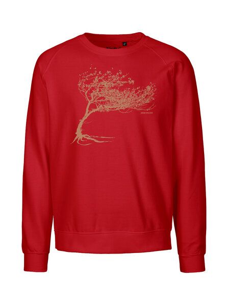 Peaces.bio - handbedruckte Biomode Bio Damen-Sweatshirt Loose Fit Windy Tree von Peaces.bio - handbedruckte Biomode