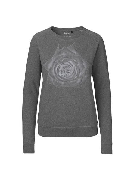 Peaces.bio - handbedruckte Biomode Bio Damen-Sweatshirt Rose Peaces.bio - handbedruckte Biomode Bio Damen-Sweatshirt Rose von Peaces.bio - handbedruckte Biomode